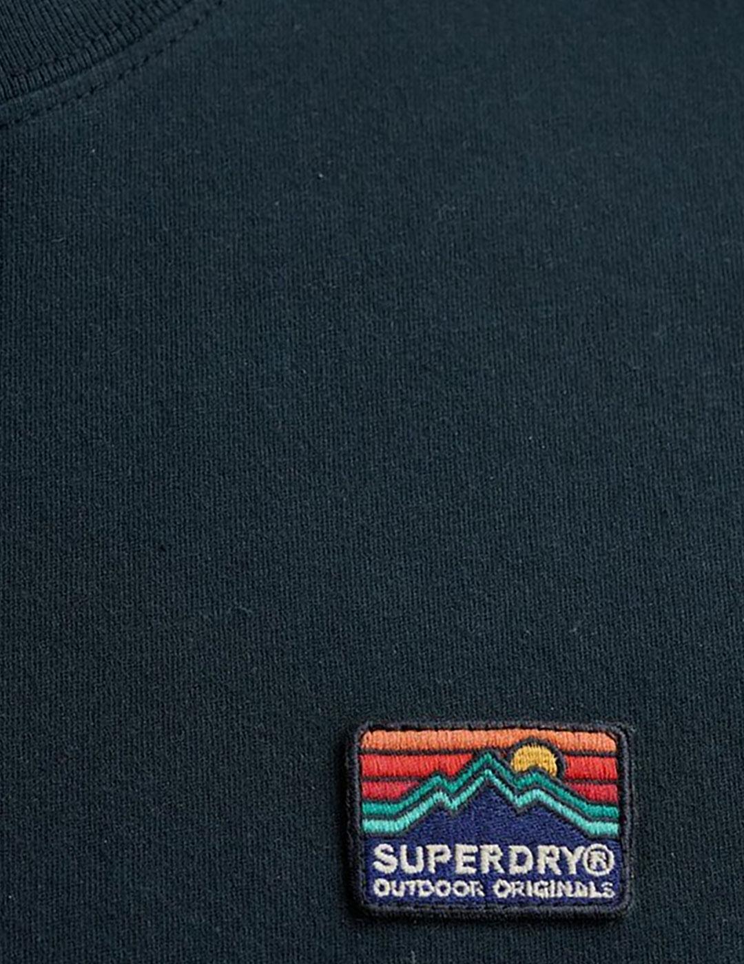 Camiseta Superdry azul marino estilo outdoor