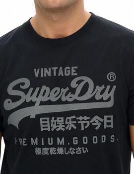 Camiseta Vintage Superdry azul marino