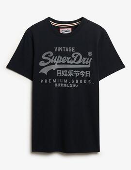 Camiseta Vintage Superdry azul marino