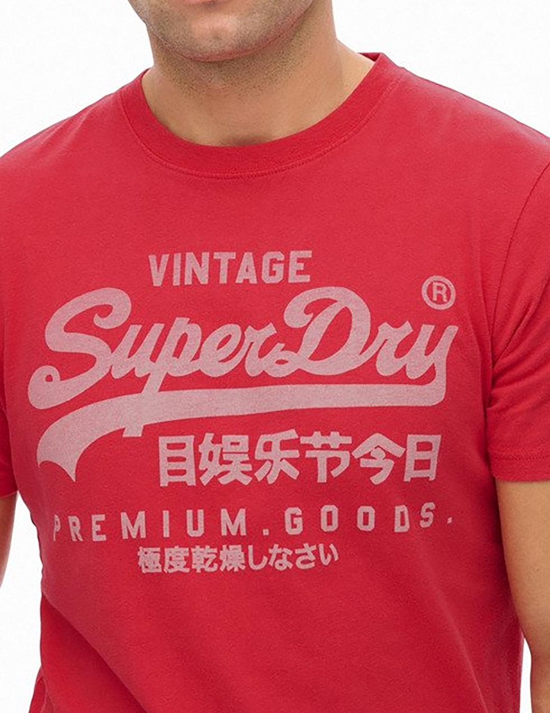 Camiseta Vintage Superdry roja