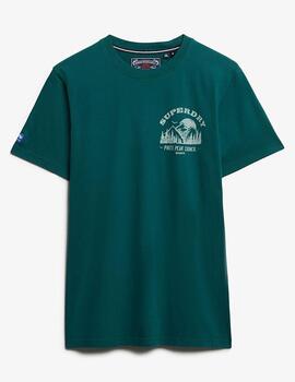 Camiseta Superdry verde para hombre
