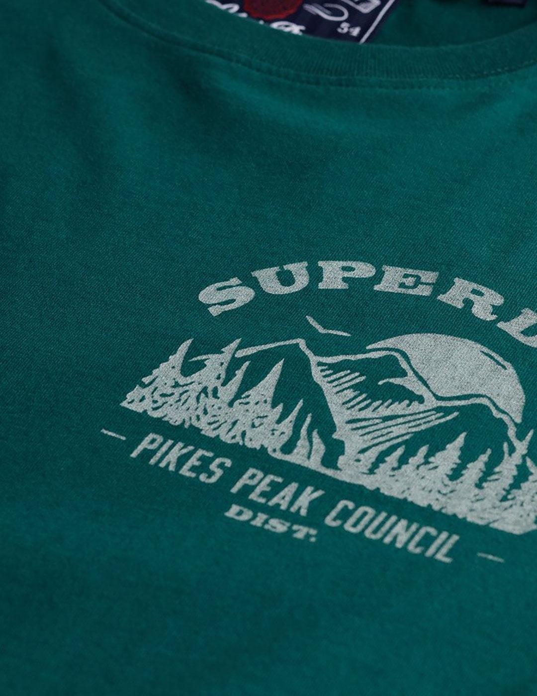 Camiseta Superdry verde para hombre