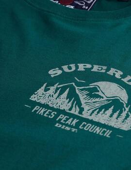 Camiseta Superdry verde para hombre