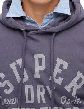 Sudadera Superdry Athletics gris azulada