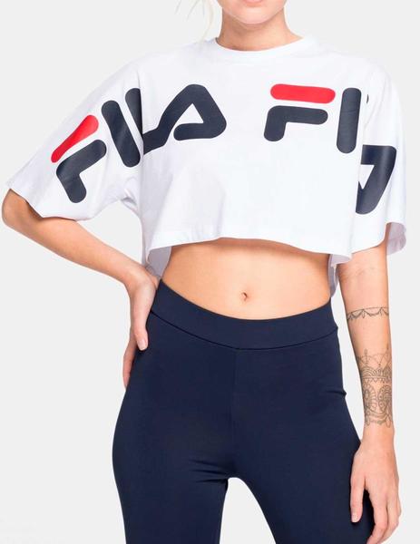 camiseta fila blanca mujer