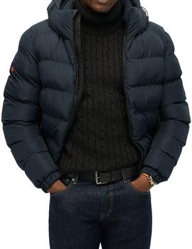 Plumífero Superdry azul marino para hombre