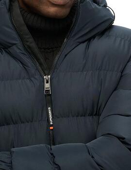Plumífero Superdry azul marino para hombre