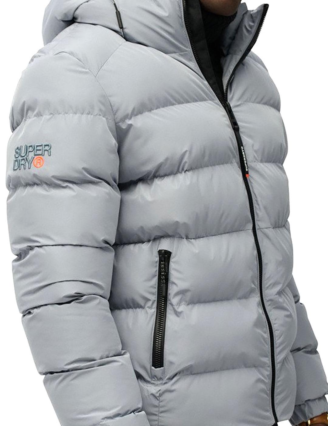 Plumífero Superdry gris para hombre