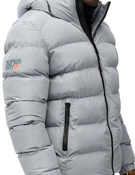 Plumífero Superdry gris para hombre