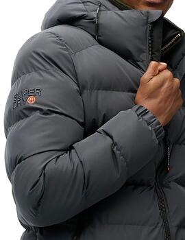 Plumífero Superdry gris oscuro para hombre