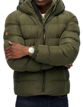 Plumífero Superdry verde khaki para hombre