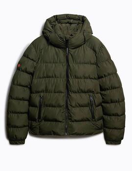 Plumífero Superdry verde khaki para hombre