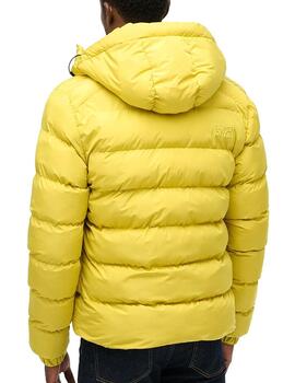 Plumífero Superdry amarillo para hombre