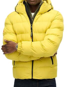 Plumífero Superdry amarillo para hombre