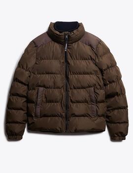 Plumífero Superdry marrón para hombre
