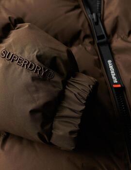 Plumífero Superdry marrón para hombre