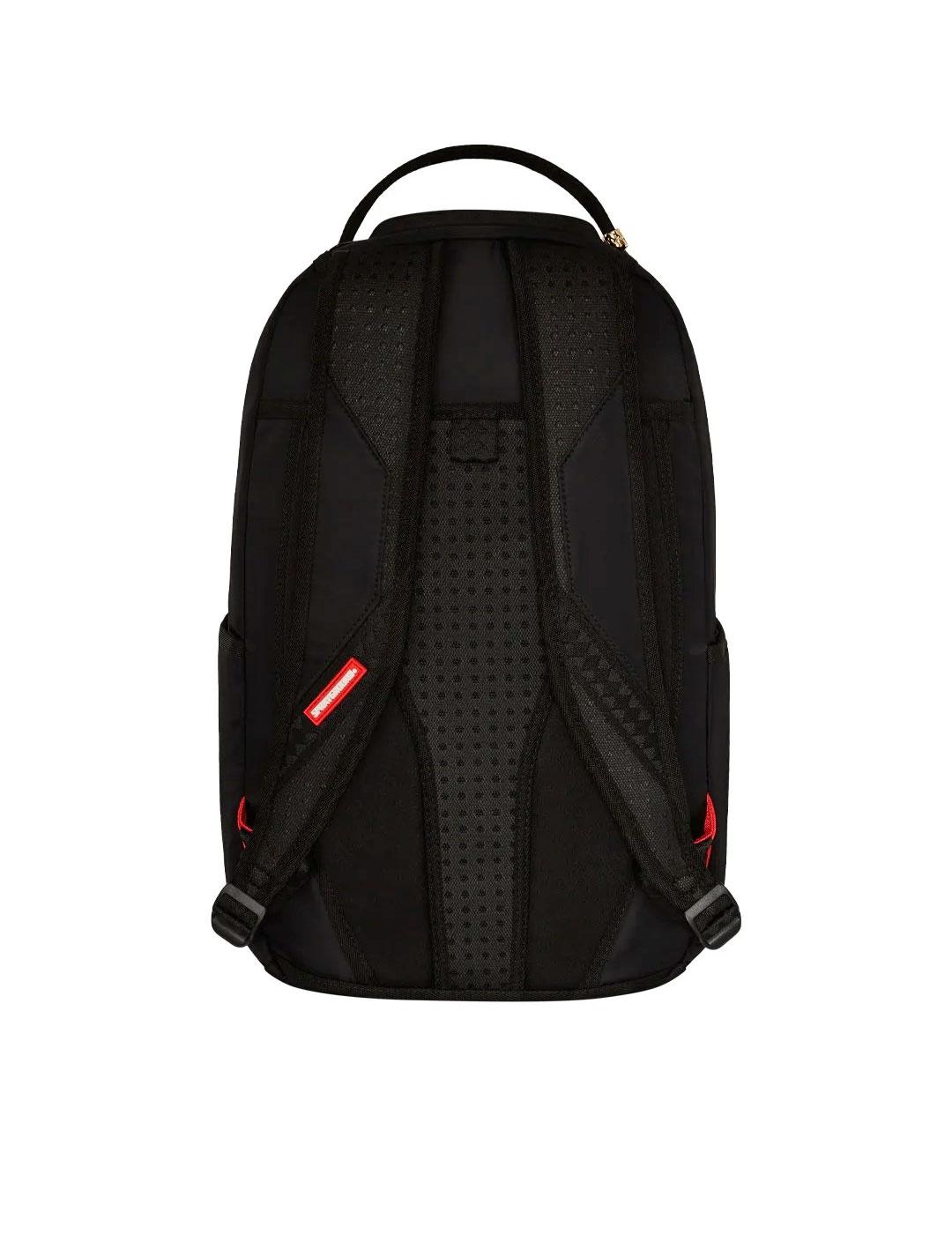 Mochila Sprayground negra con rosa