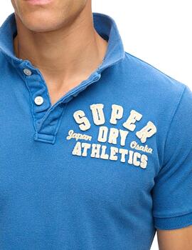 Polo manga corta Superdry azul eléctrico