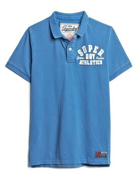 Polo manga corta Superdry azul eléctrico