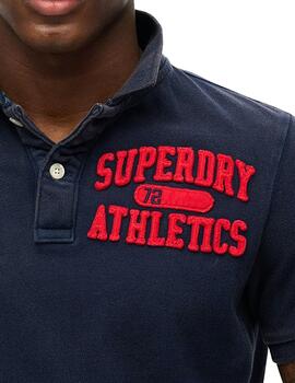 Polo manga corta Superdry azul marino