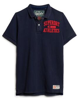 Polo manga corta Superdry azul marino