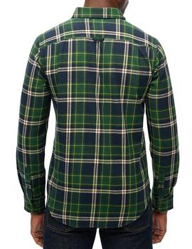 Camisa de franela Superdry a cuadros verdes