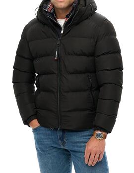 Plumífero Superdry negro para hombre