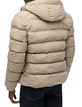 Plumífero Superdry beige para hombre