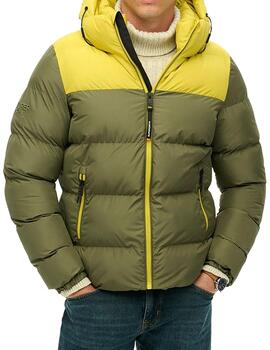 Cazadora acolchada Superdry verde oliva para hombre