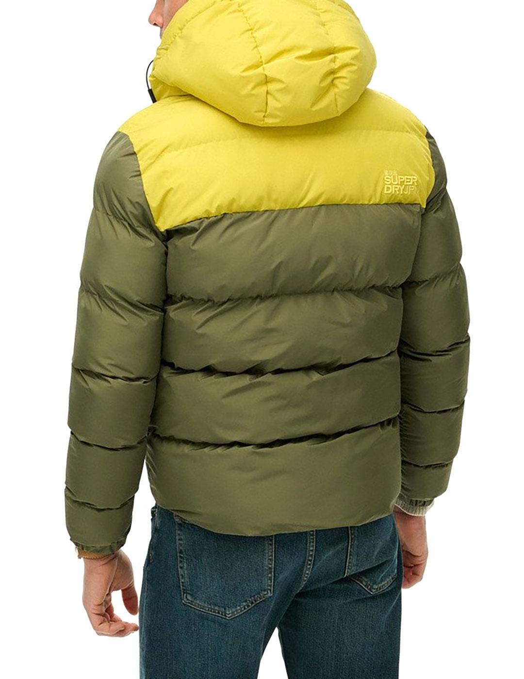 Cazadora acolchada Superdry verde oliva para hombre