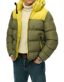 Cazadora acolchada Superdry verde oliva para hombre