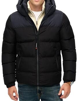 Cazadora acolchada Superdry negra para hombre