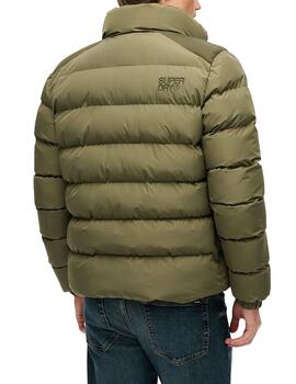Plumífero Superdry verde khaki para hombre