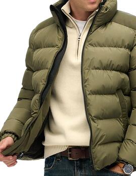 Plumífero Superdry verde khaki para hombre