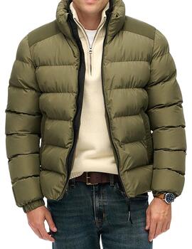 Plumífero Superdry verde khaki para hombre