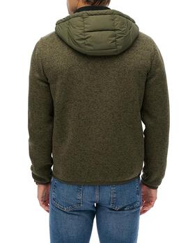 Cazadora Superdry verde mangas sudadera