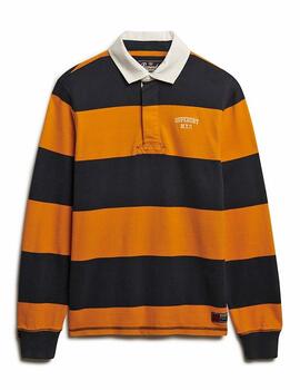 Polo manga larga Superdry amarillo de rugby