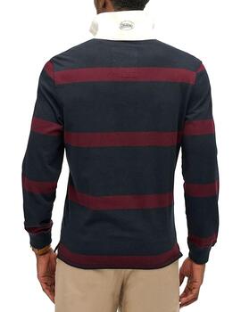 Polo manga larga Superdry azul marino de rugby