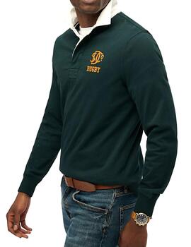Polo rugby Superdry verde botella