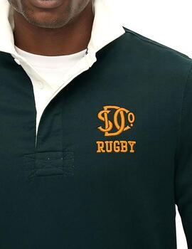 Polo rugby Superdry verde botella