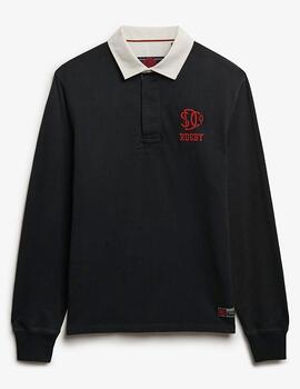 Polo rugby Superdry azul marino