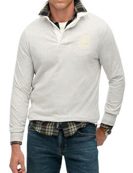 Polo rugby Superdry gris