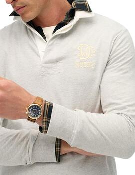 Polo rugby Superdry gris