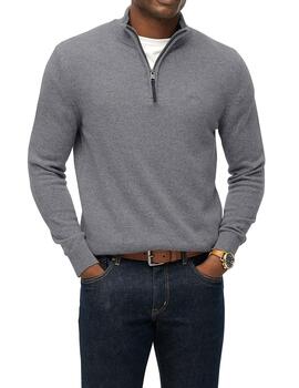 Jersey Superdry gris con cremallera