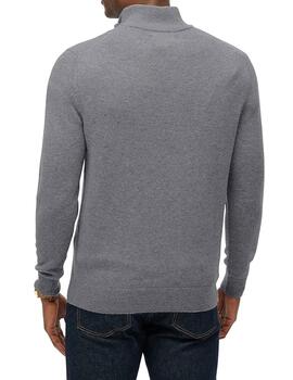 Jersey Superdry gris con cremallera