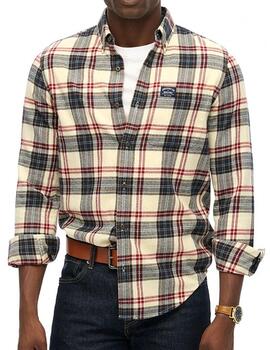 Camisa de franela Superdry para hombre a cuadros