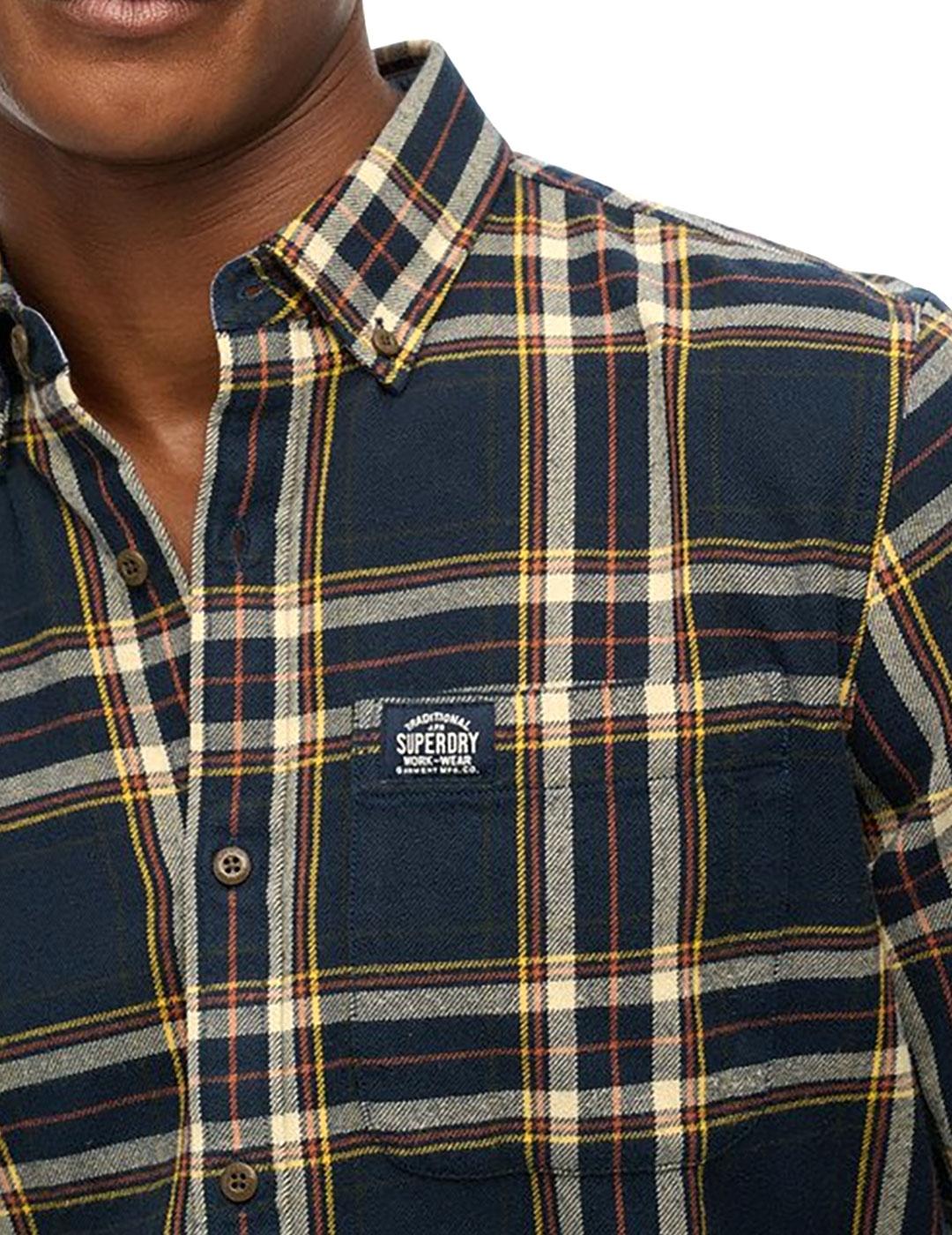 Camisa de franela Superdry para hombre a cuadros