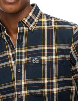Camisa de franela Superdry para hombre a cuadros