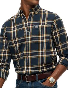 Camisa de franela Superdry para hombre a cuadros
