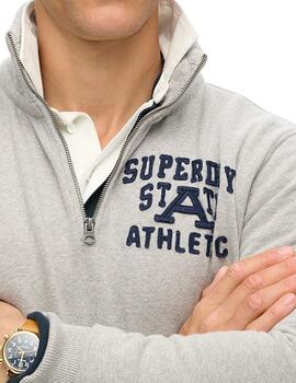 Sudadera Superdry State Athletic gris para hombre